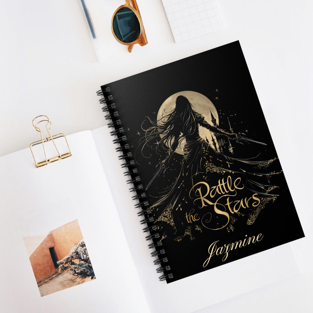 Personalised Celaena Notebook | Throne Of Glass Spiral Ruled Journal