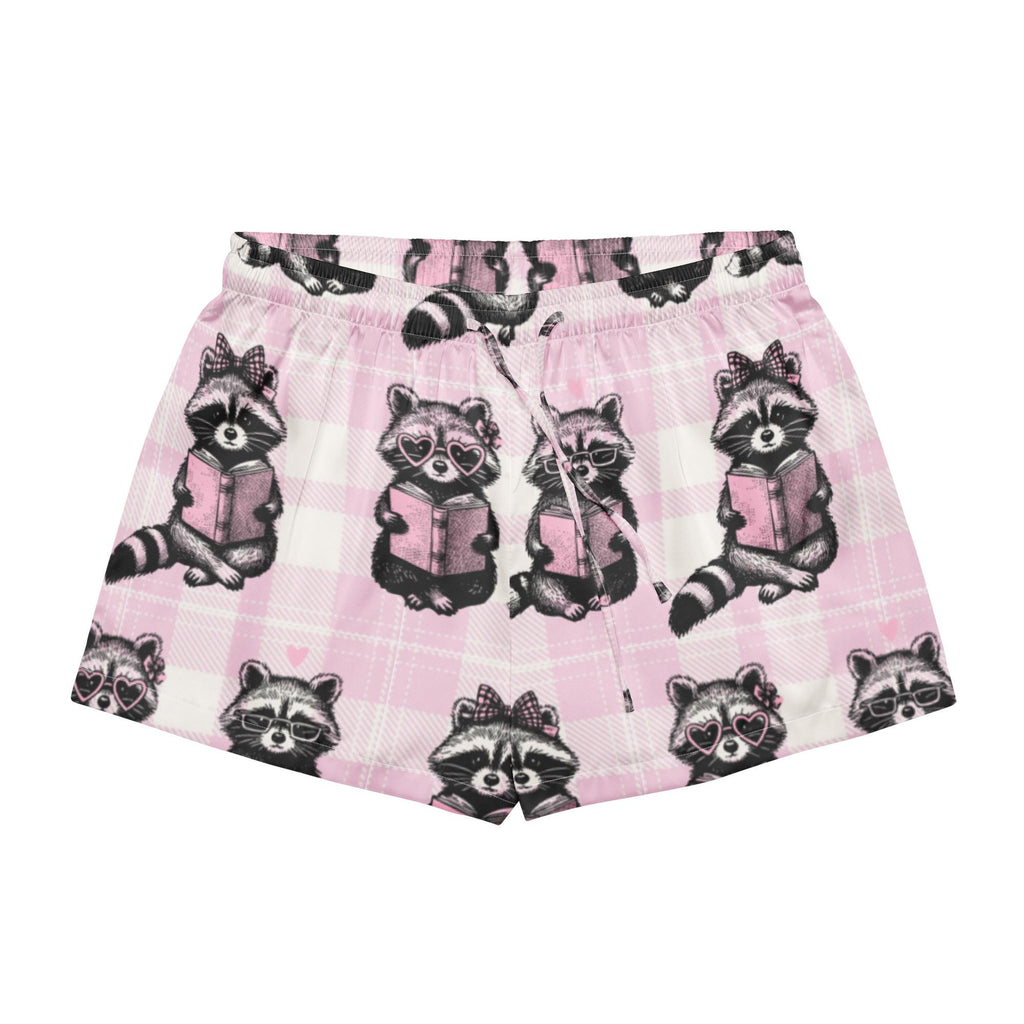 Reading Raccoons Women's Satin Pyjama Shorts