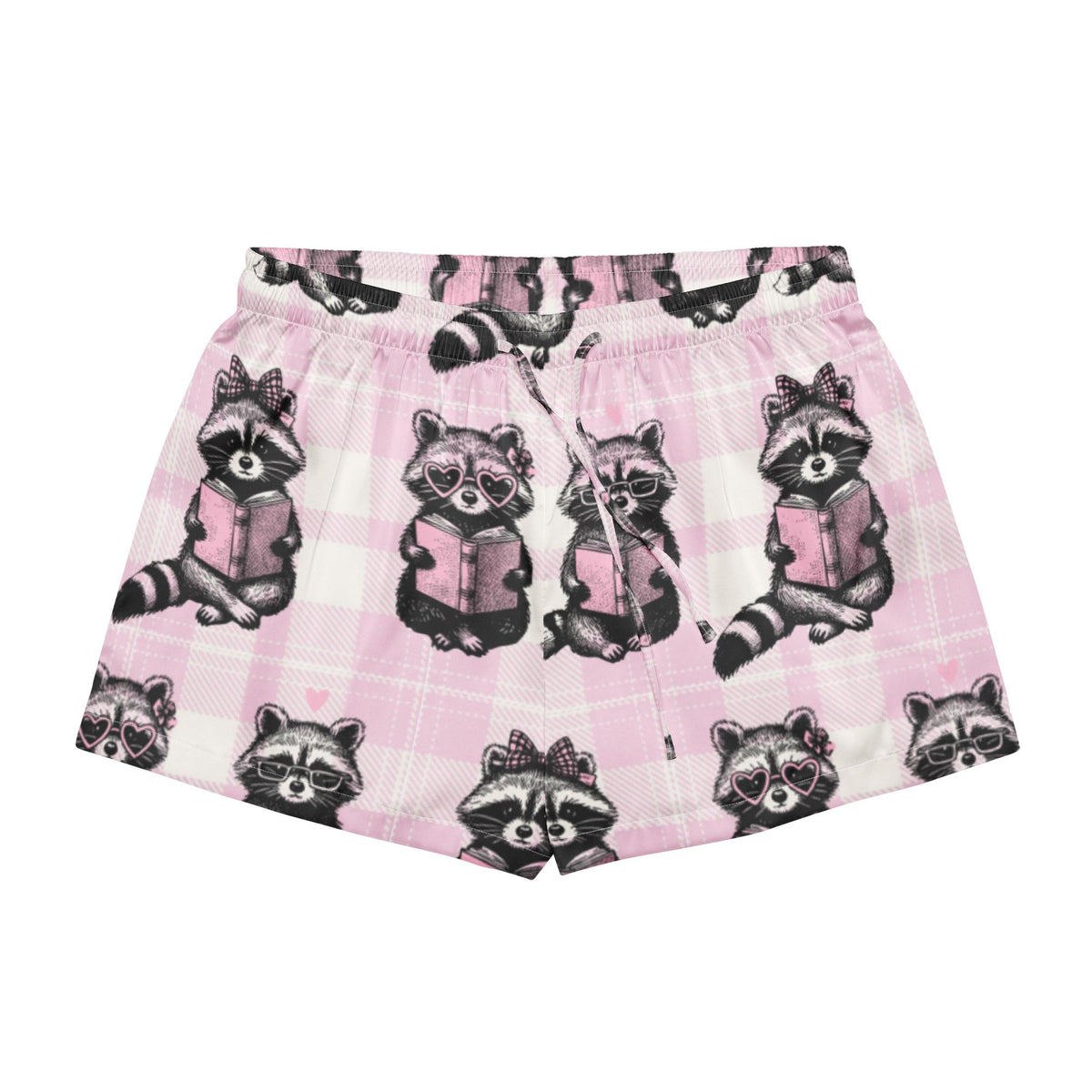 Reading Raccoons Women's Satin Pyjama Shorts