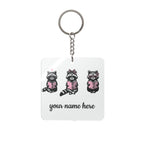 Reading Raccoons Acrylic Keychain | Bookish Reader Accessory
