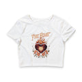 Fireheart Crop Tee | Fantasy Reader Shirt | Vintage Floral Flame Design