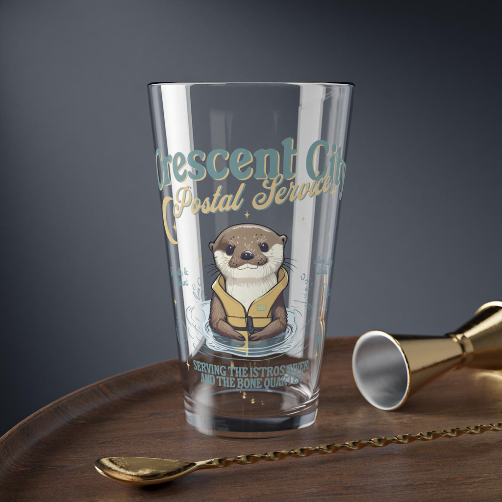 Crescent City Otter Mail Drinking Glass | 16oz Bookish Illustrated Tumbler