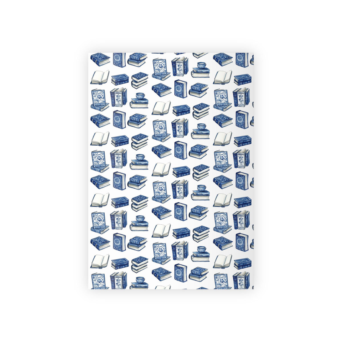 Blue Books Pattern Wrapping Paper, Recyclable Gift Wrap