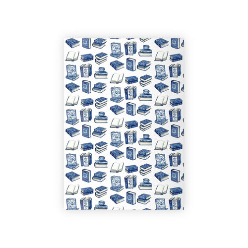 Blue Books Pattern Wrapping Paper, Recyclable Gift Wrap