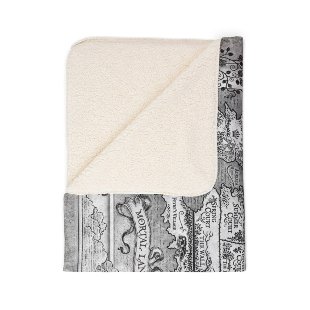Prythian Map, ACOTAR Cozy Sherpa Blanket | Bookish Throw