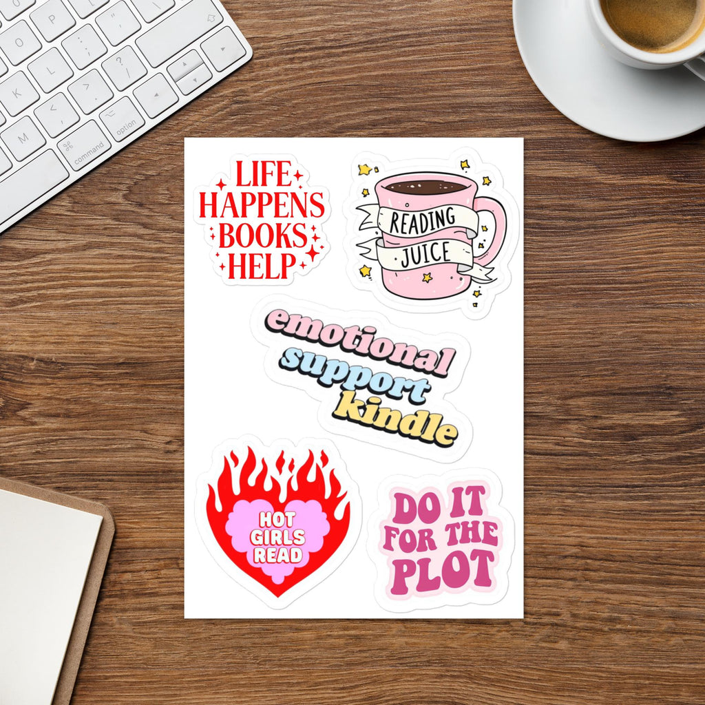 Bookish Sticker Sheet | Kindle, Do It For The Plot, Hot Girls Read