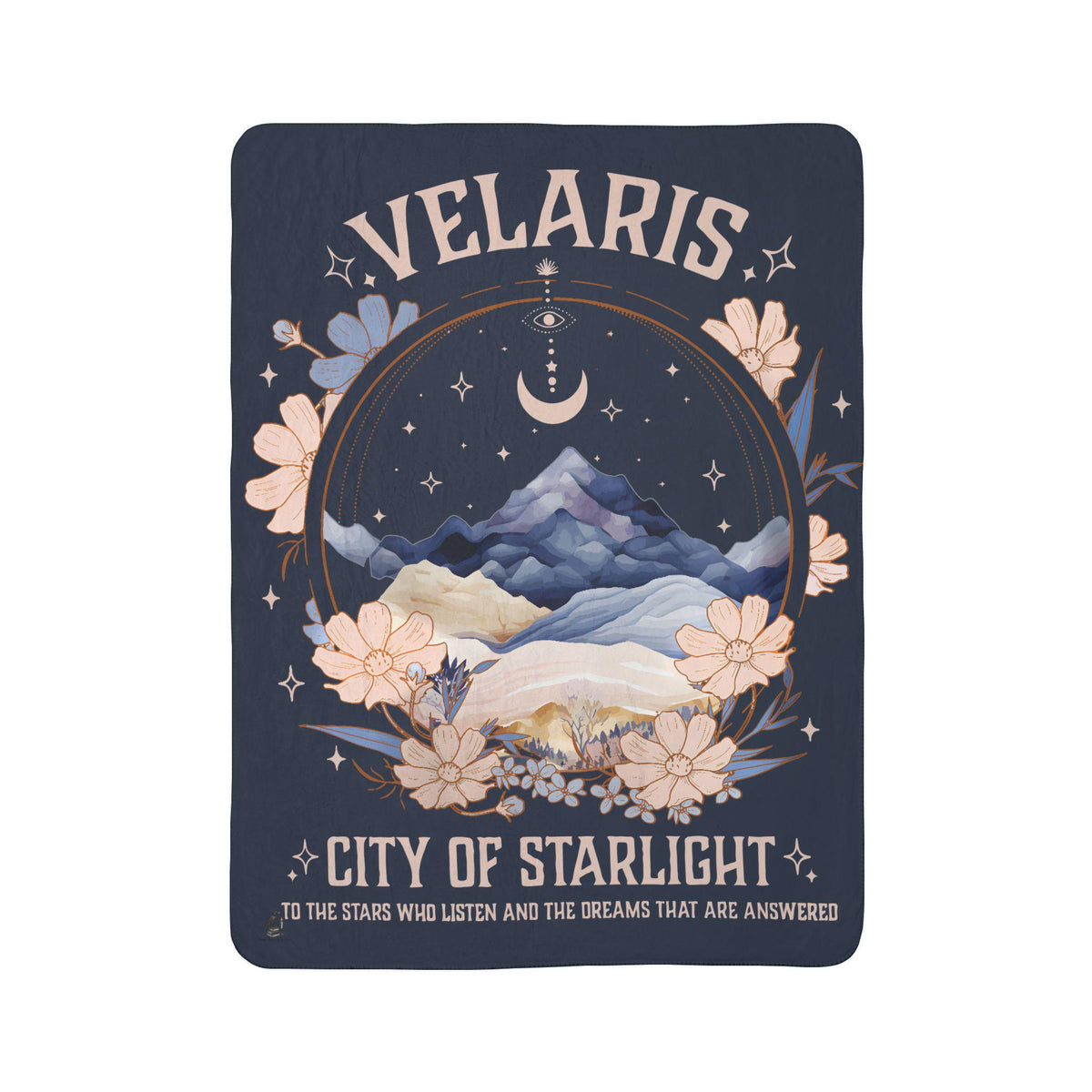Velaris Midnight Sherpa Blanket | Cosy ACOTAR Throw