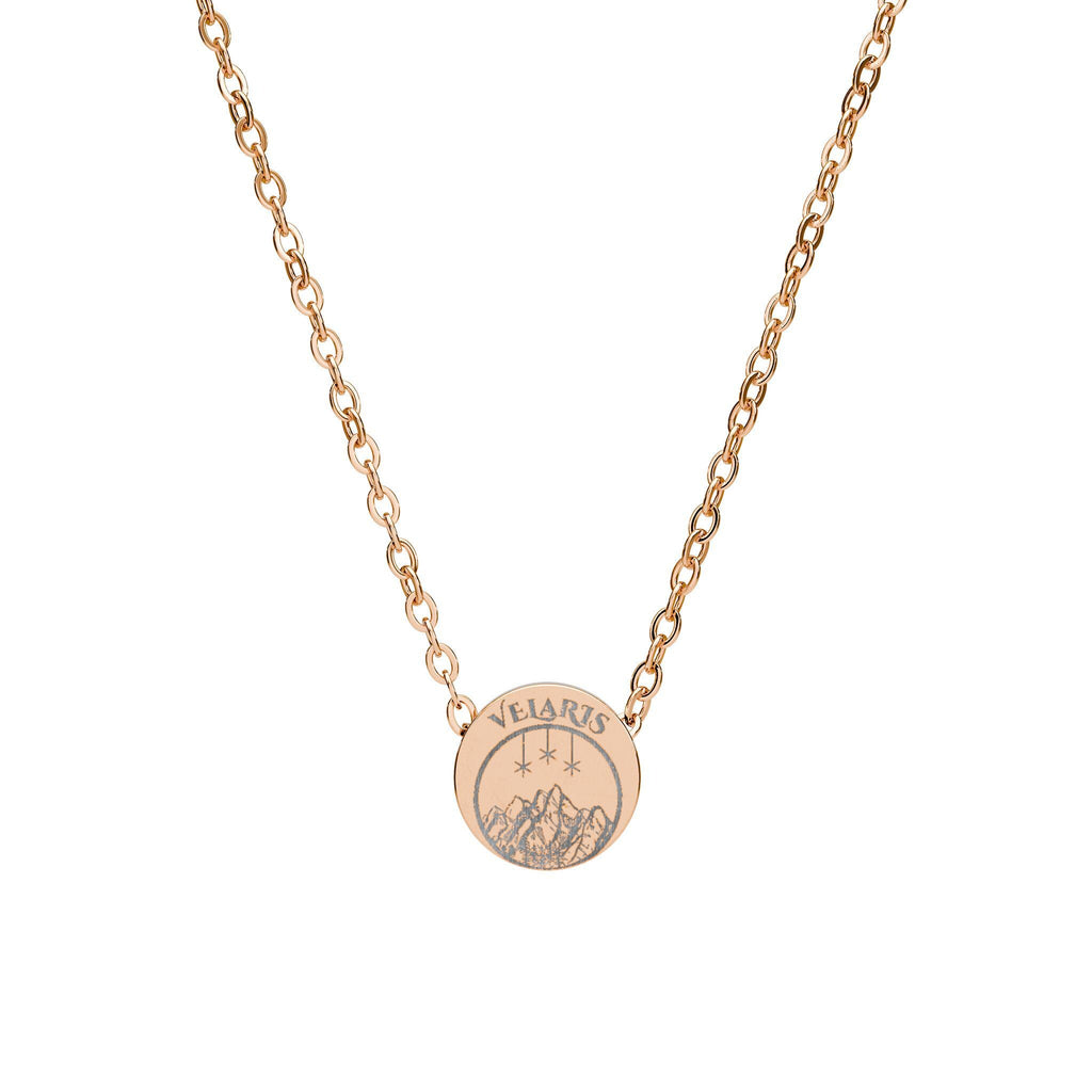 Engraved Velaris Emblem Mini Circle Necklace ACOTAR