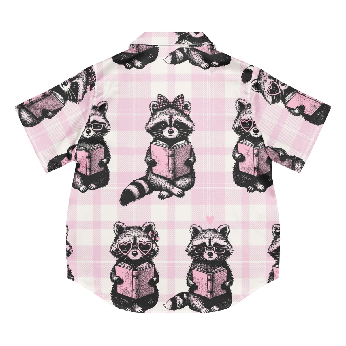Reading Raccoons Women’s Satin Short Sleeve Pyjama Top