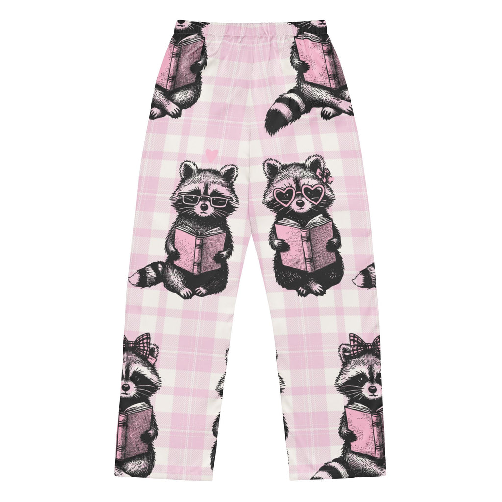Reading Raccoon Satin Pajama Pants | Women's Sleepwear