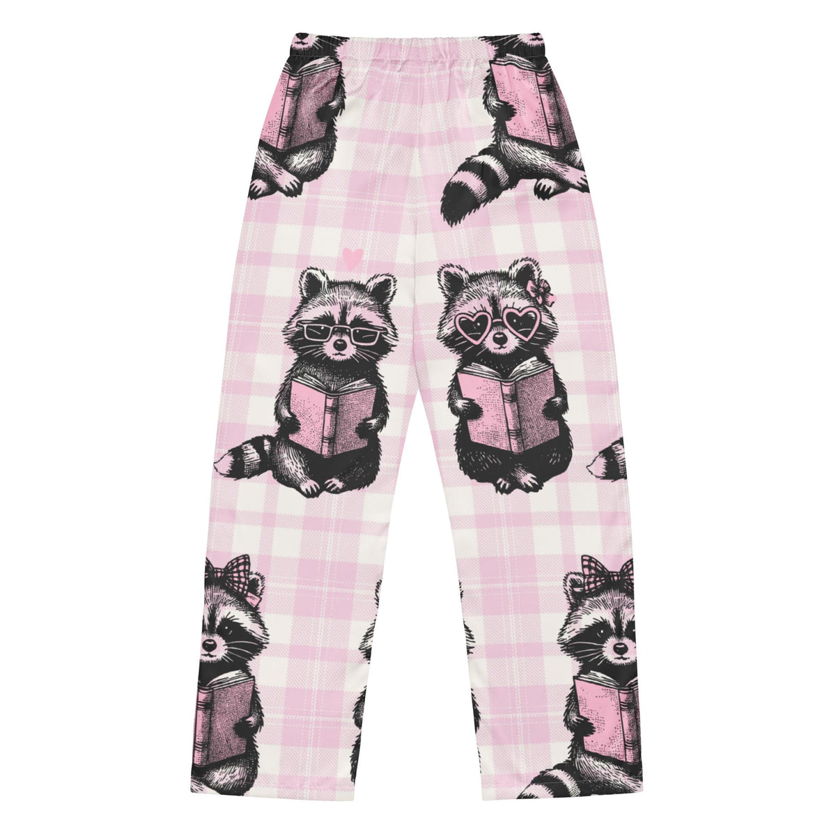 Reading Raccoon Satin Pajama Pants | Women's Sleepwear