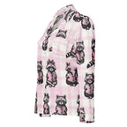 Reading Raccoons | Women’s Satin Long Sleeve Pyjama Top