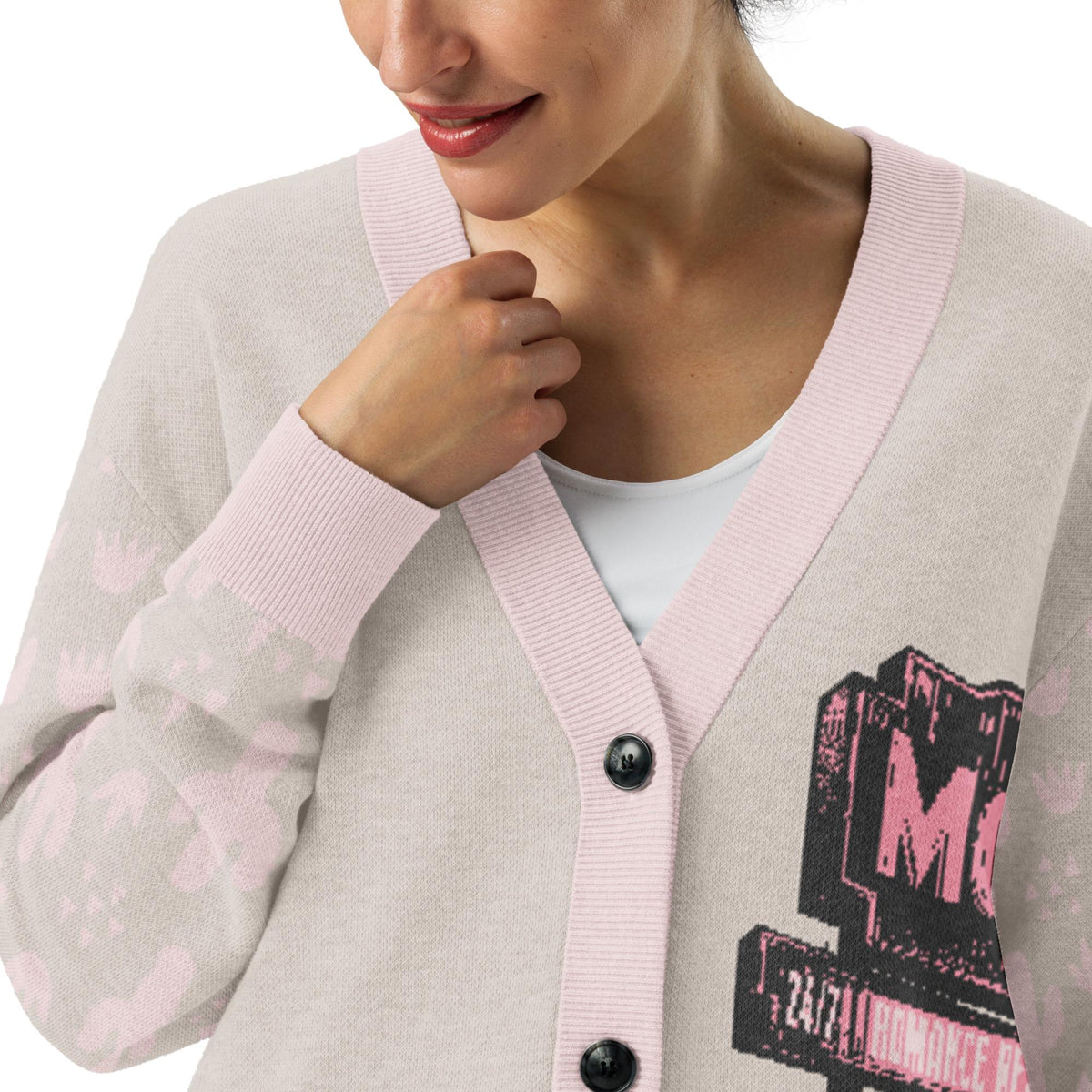 Romance Reader Motel Custom Knitted Cardigan